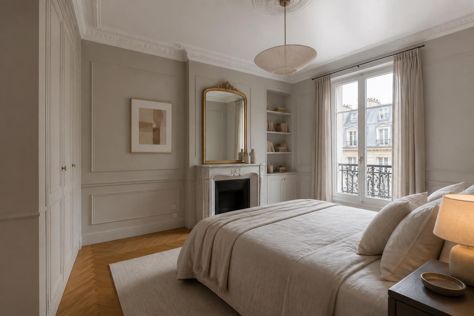 La même chambre après remise en peinture